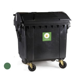 Pojemnik na odpady bytowe 1100 l z okrągłą pokrywą